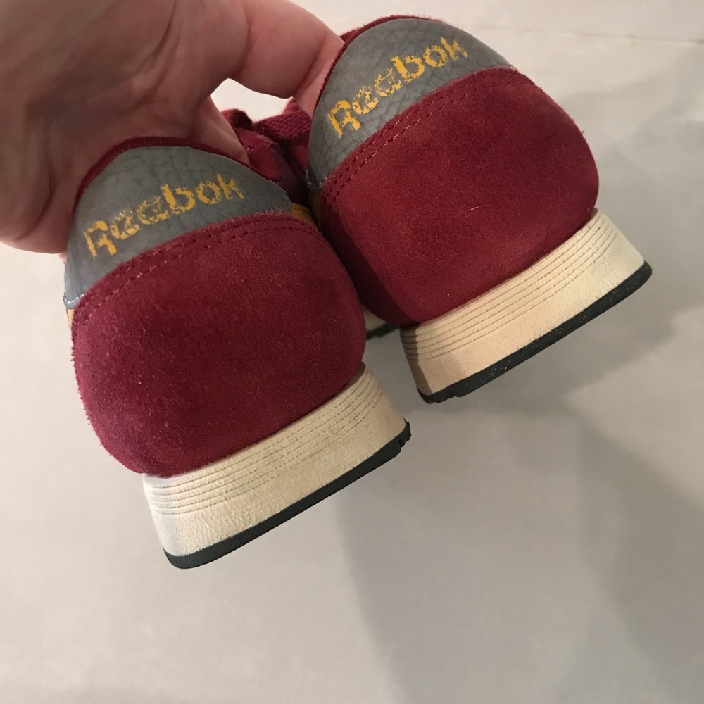 REEBOK Kids Unisex Burgundy Suede Fabric Mix Sneakers  | 5 - Picture 8 of 14